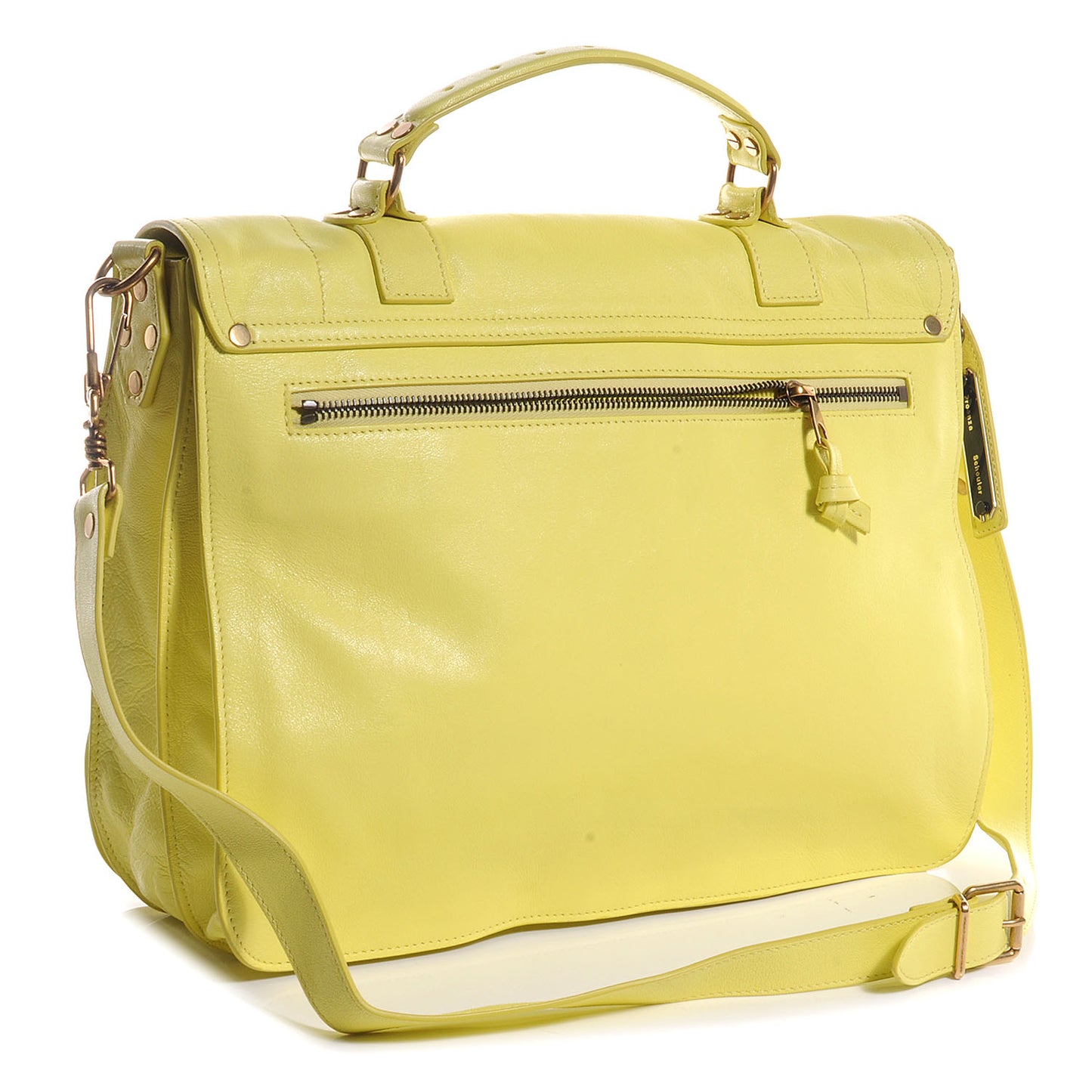 Lambskin PS1 Large Satchel Lemon