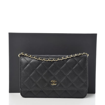 Chanel Caviar Quilted Wallet On Chain WOC Black 11 of 11