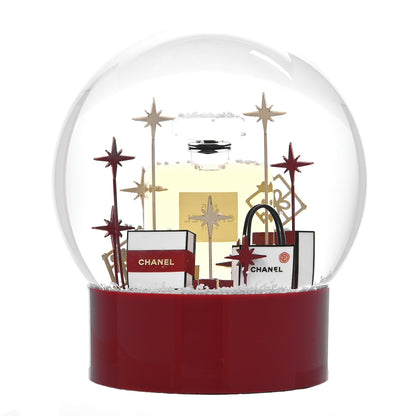 Chanel Glass N°5 Perfume Bottle Snow Globe Red 4 of 6