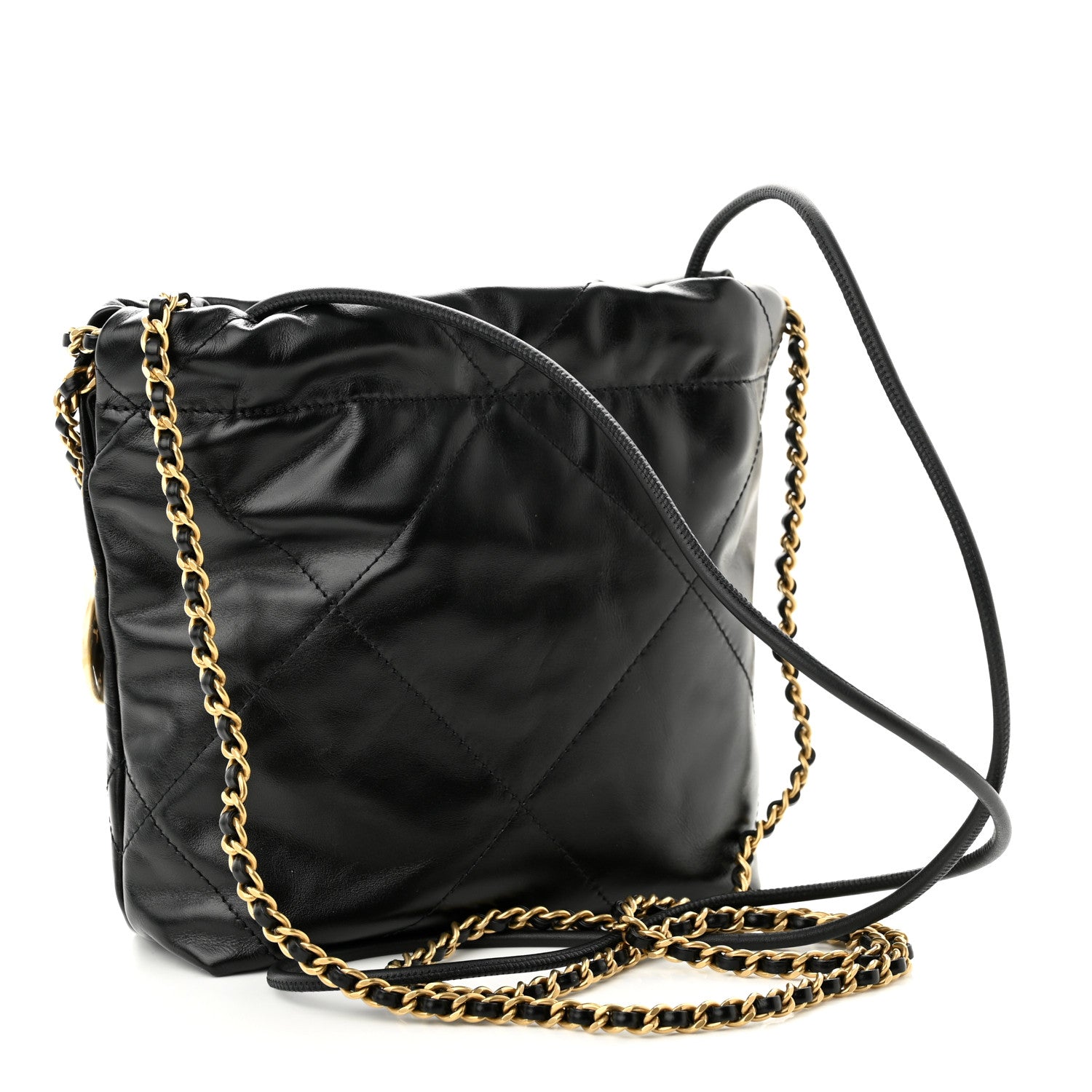 Chanel Shiny Calfskin Quilted Mini Chanel 22 Black 3 of 10