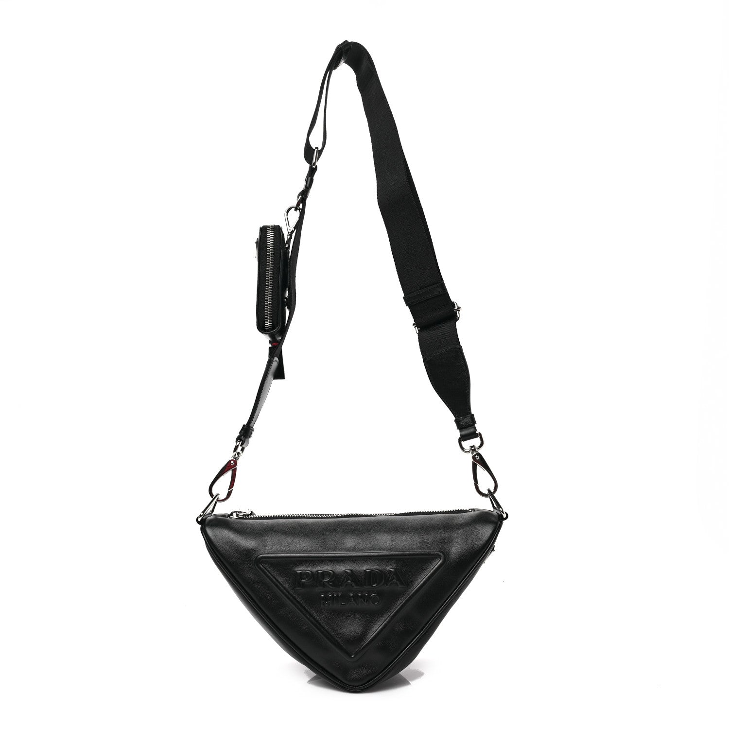 Prada Grace Lux Triangle Shoulder Bag Black 1 of 7