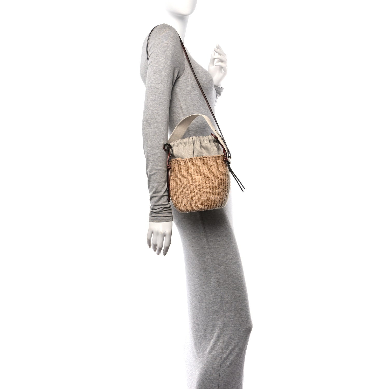 Chloe Natural Woven Fiber Small Woody Basket 2 of 15