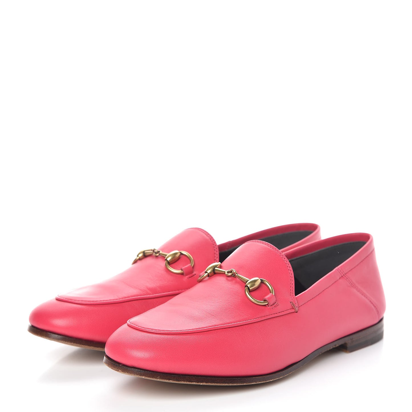 Lambskin Womens Brixton Horsebit Loafers 35 Hot Pink