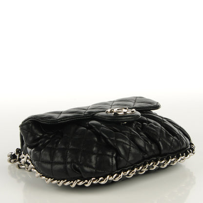Chanel Washed Lambskin Mini Chain Around Messenger Black 4 of 7