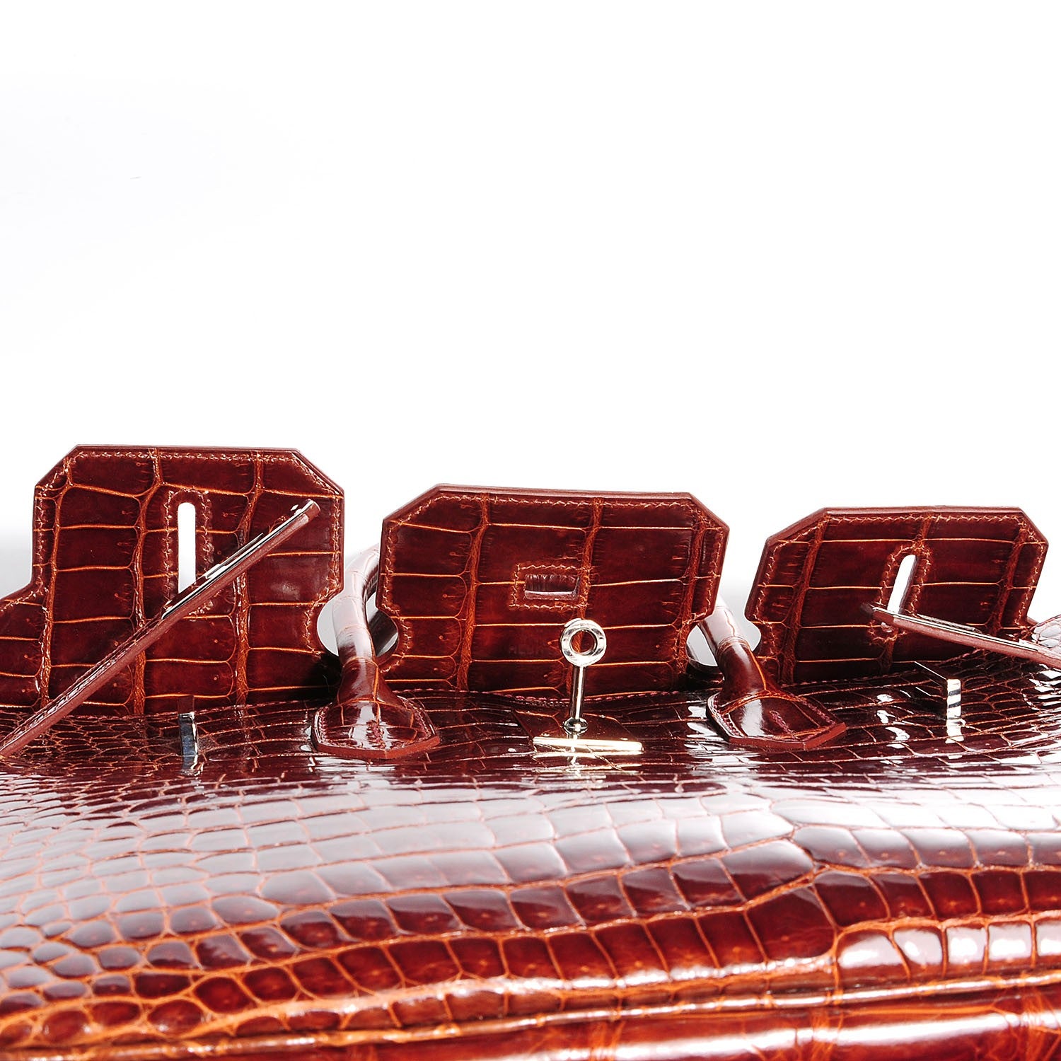 Hermes Shiny Porosus Crocodile Birkin 35 Miel 4 of 29