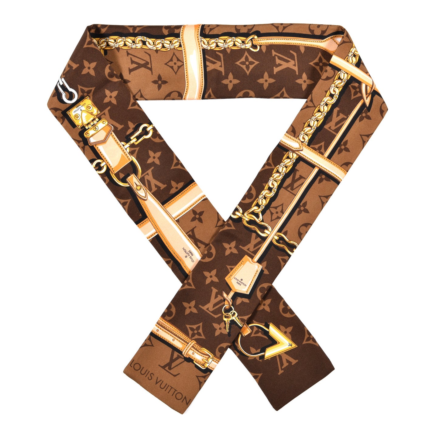 Silk Monogram Confidential Bandeau Brown