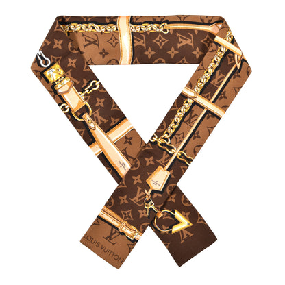 Louis Vuitton Silk Monogram Confidential Bandeau Brown 1 of 3