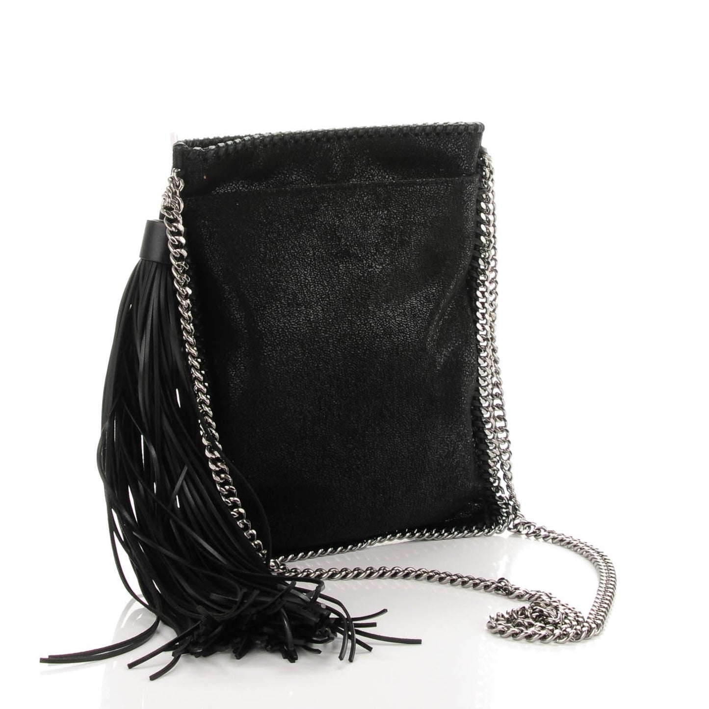 Shaggy Deer Star Falabella Flat Crossbody Black