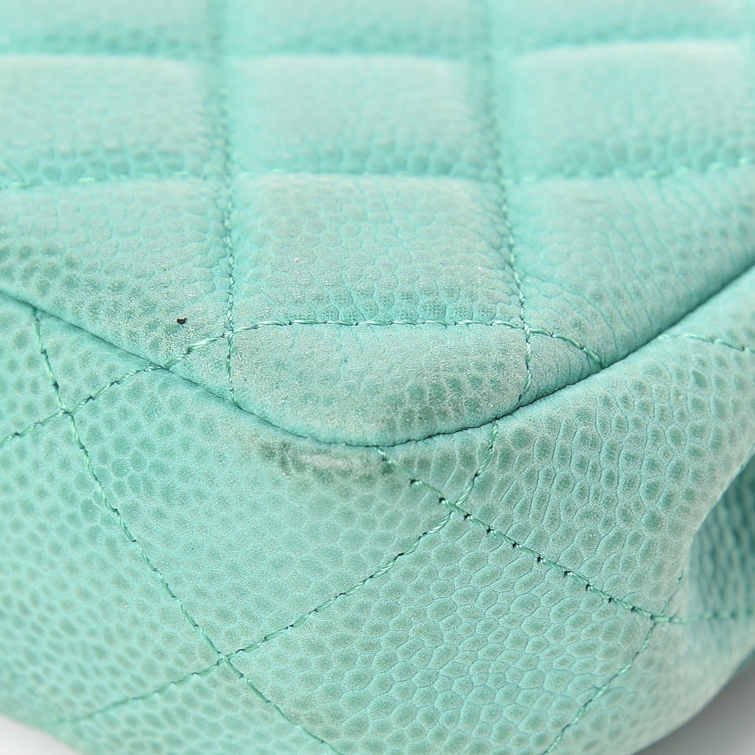 Chanel Caviar Quilted Extra Mini Flap Green 15 of 22