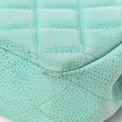 Chanel Caviar Quilted Extra Mini Flap Green 15 of 22