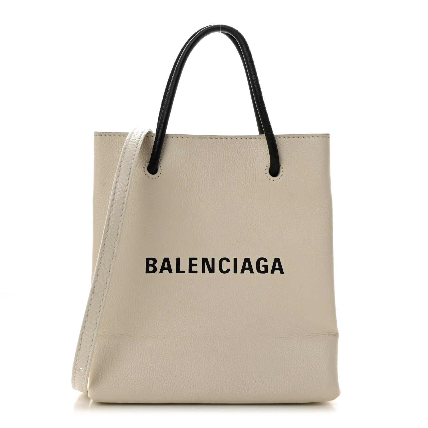 Balenciaga Calfskin Logo XXS Shopping Tote White 1 of 11