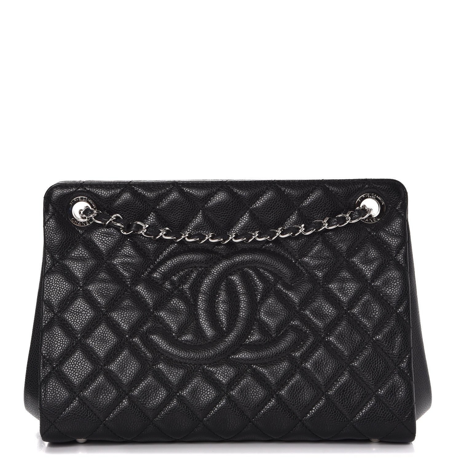 Chanel Caviar Quilted Timeless CC Shopping Tote Black 1 of 8