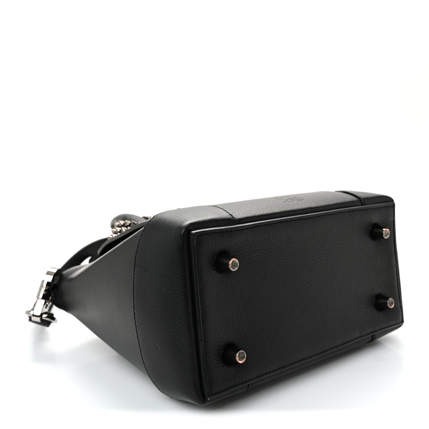 Christian Louboutin Grained Calfskin Spike Small Eloise Tote Black