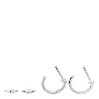 Cartier 18K White Gold Small LOVE Hoop Earrings 3 of 6