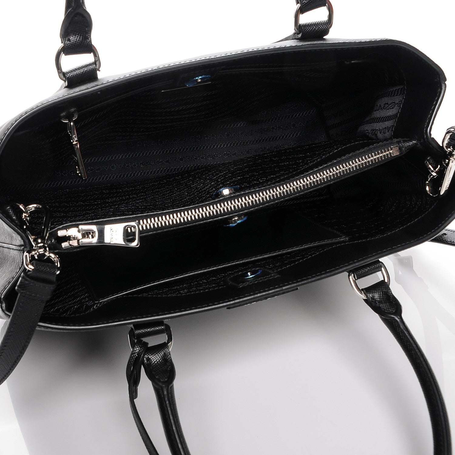 Prada Saffiano Lux Small Tote Nero Black 5 of 6