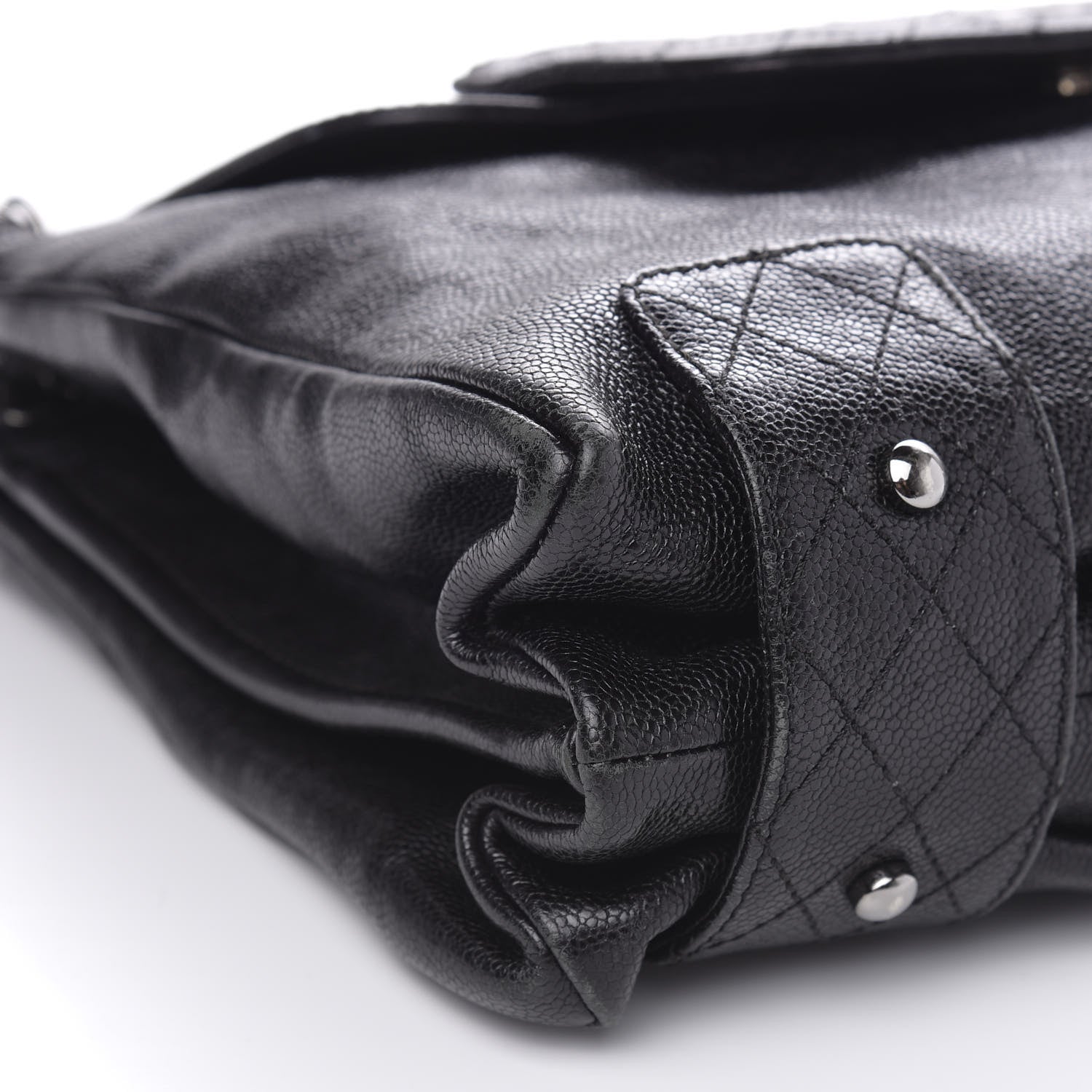 Chanel Glazed Caviar Pocket In The City Tote Black 8 of 15