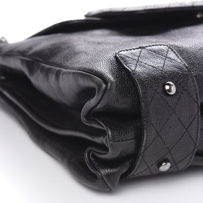 Chanel Glazed Caviar Pocket In The City Tote Black 8 of 15