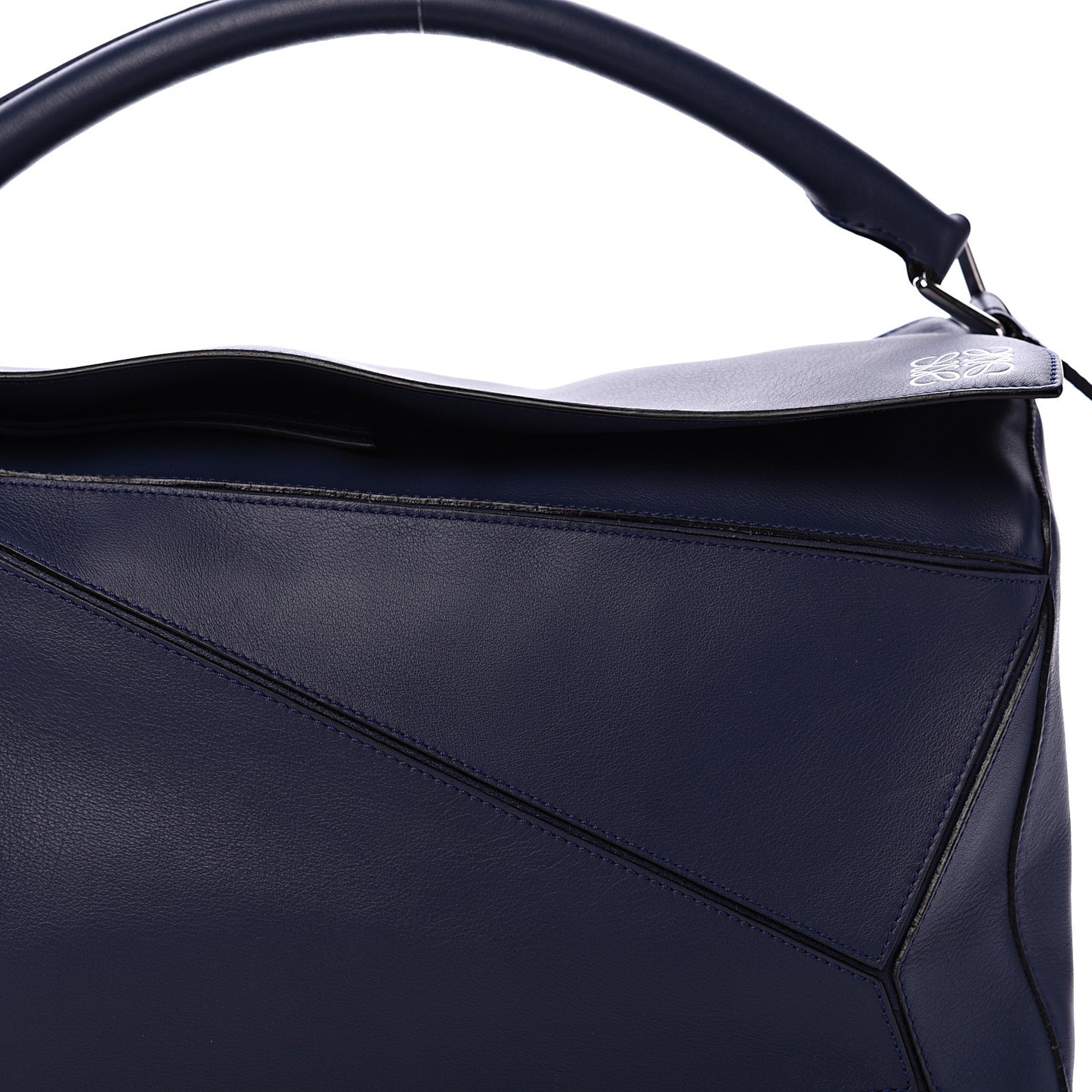 Calfskin Large Puzzle Bag Deep Blue