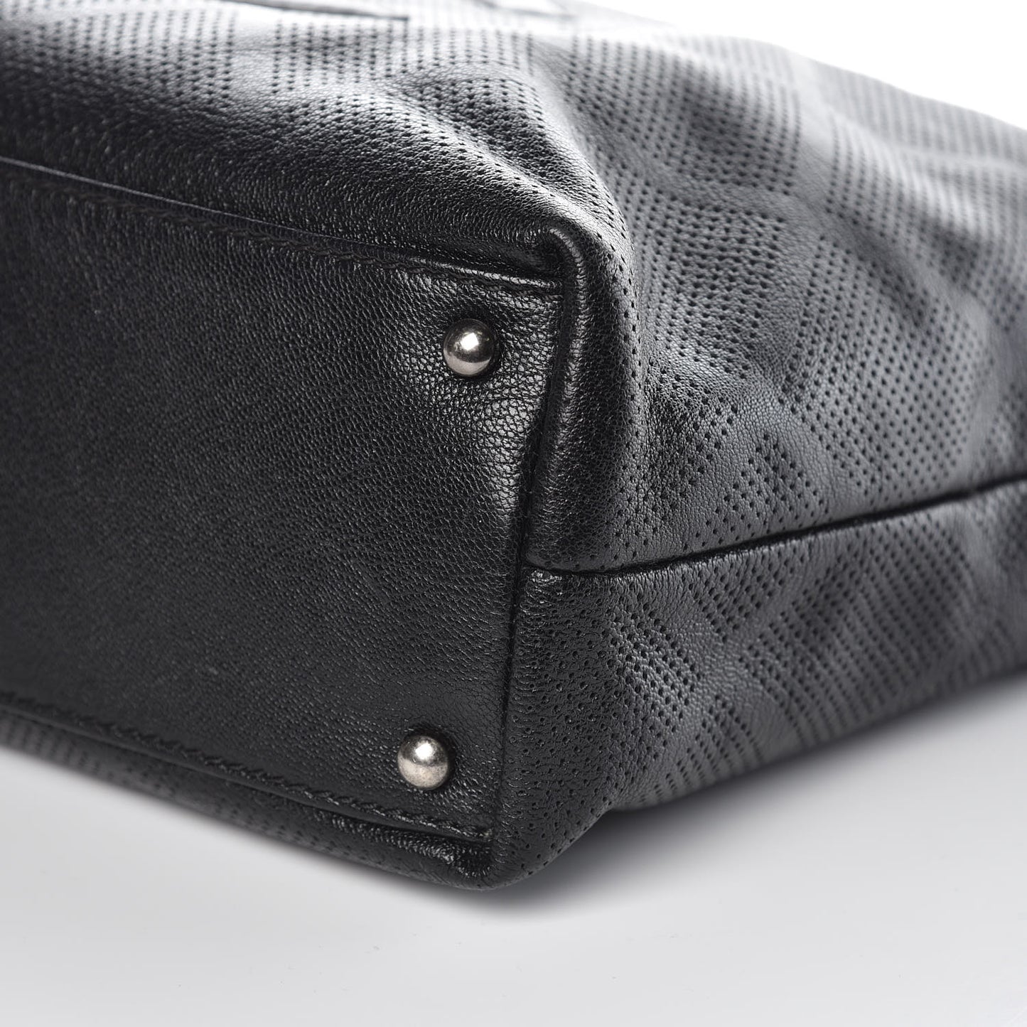 Goatskin Perforated Large CC Tote Black
