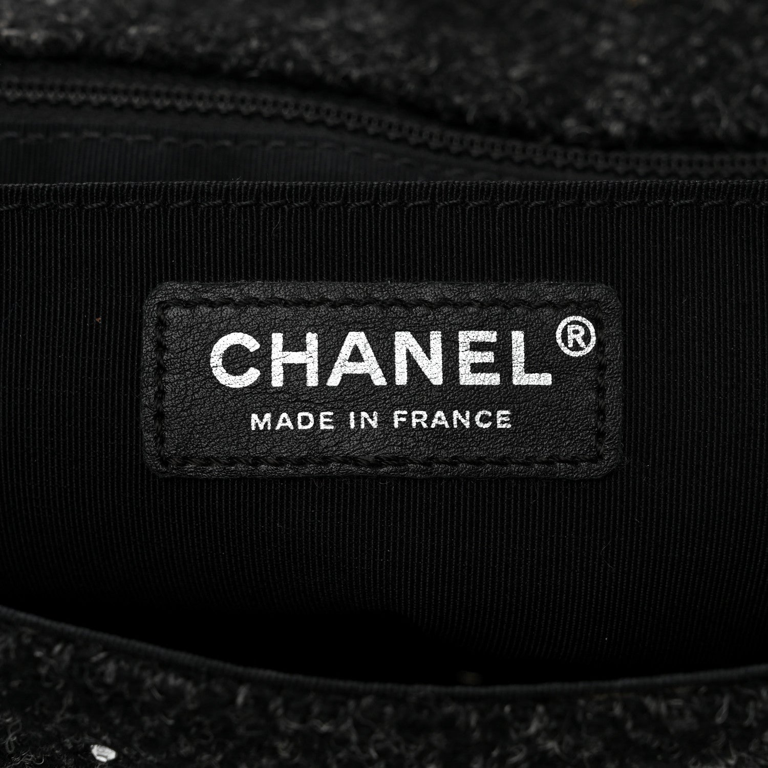 Chanel Tweed Swarovski Crystal Leopard Jumbo Flap  Black 6 of 10