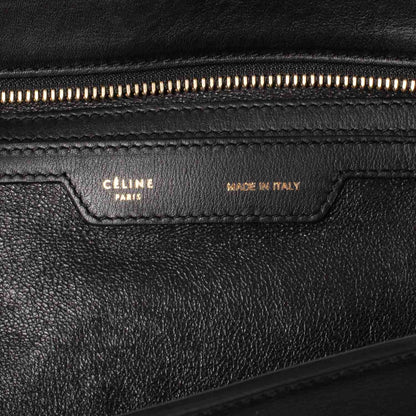 Celine Crocodile Embossed Trapeze Black 7 of 10