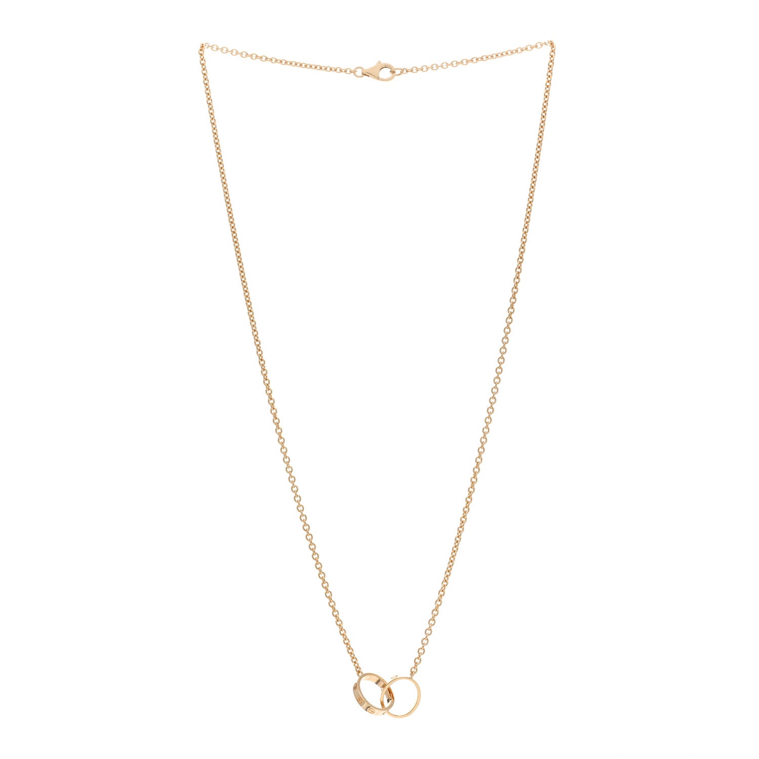 Cartier 18K Yellow Gold Interlocking LOVE Necklace 3 of 5