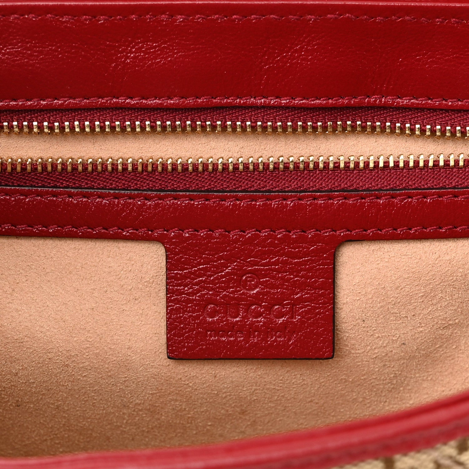 Gucci Monogram Azalea Calfskin Matelasse Diagonal Small GG Marmont Shoulder Bag Beige Ebony New Cherry Red 6 of 11