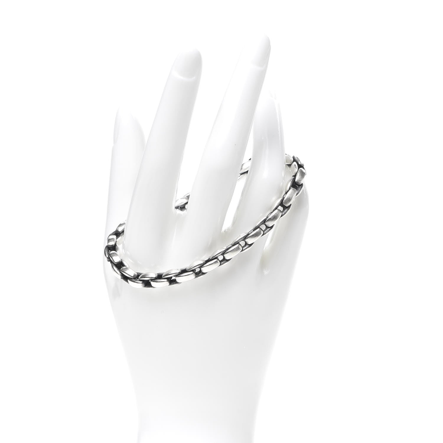 David Yurman Sterling Silver 6mm Elongated Box Chain Bracelet 2 of 6