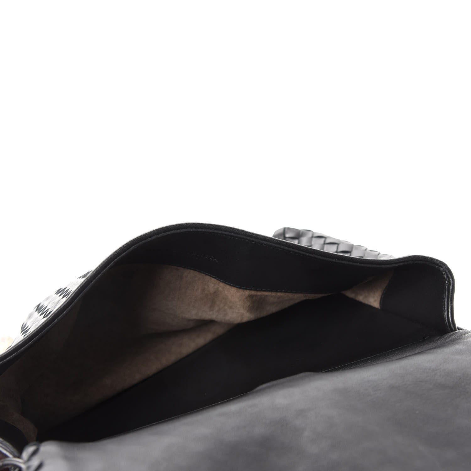 Bottega Veneta Nappa Intrecciato Flap Shoulder Bag Black 6 of 12