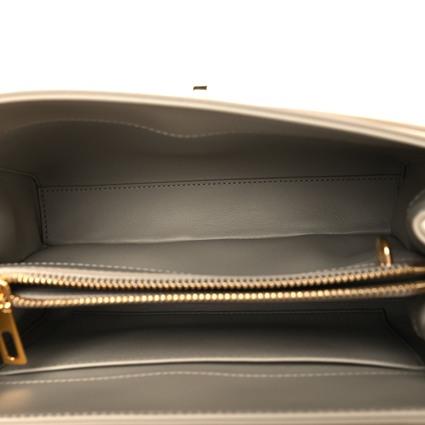 Satinated Calfskin Small 16 Top Handle Bag Beige