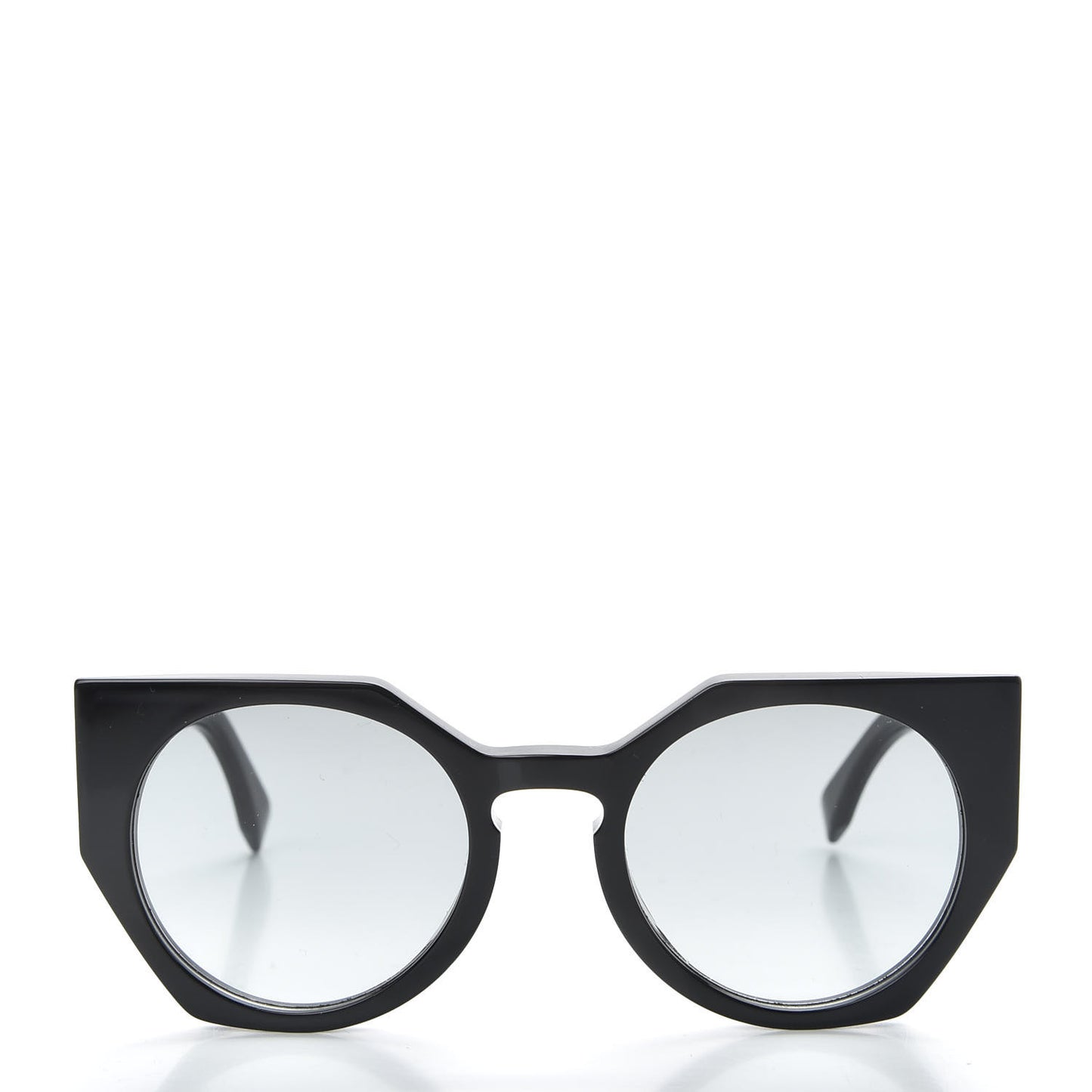 Acetate Facets Oversized Cat Eye Sunglasses FF 0151/S Black