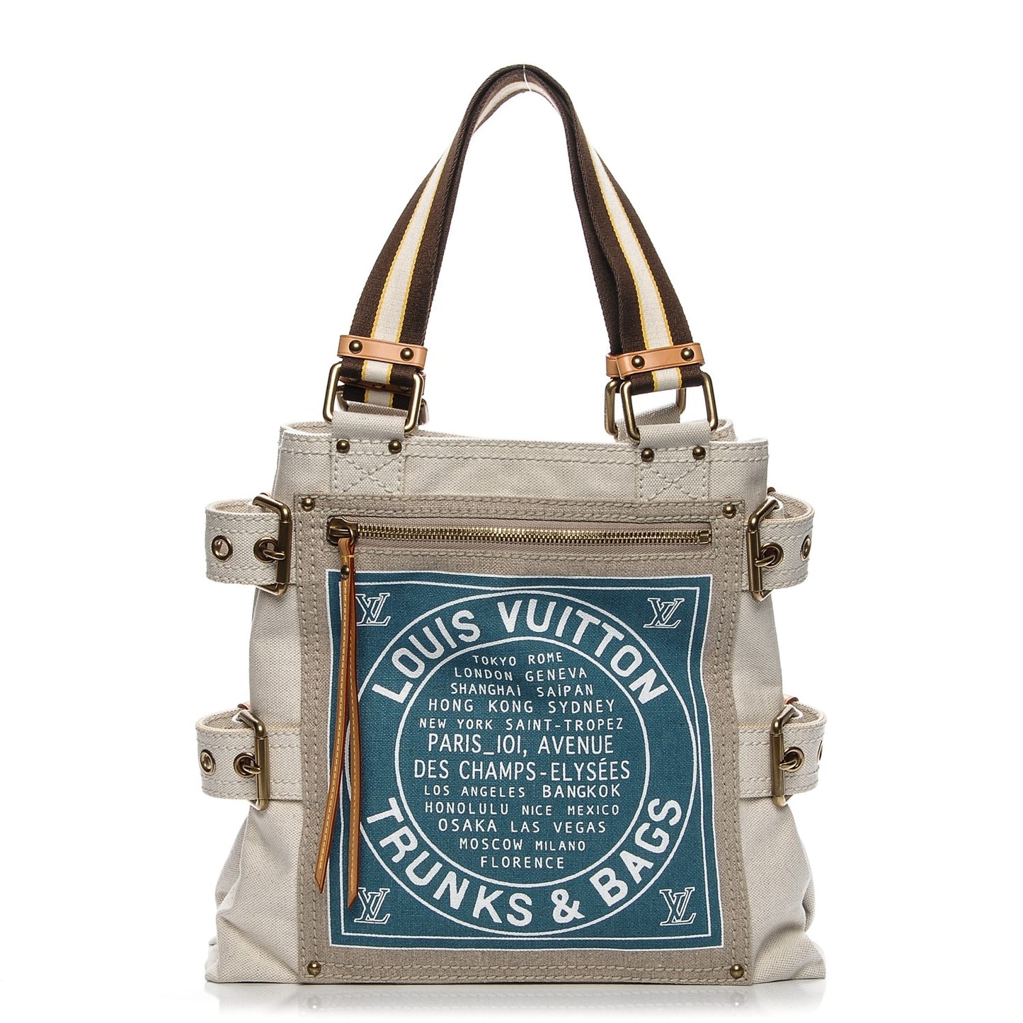 Toile Globe Shopper Cabas MM Blue