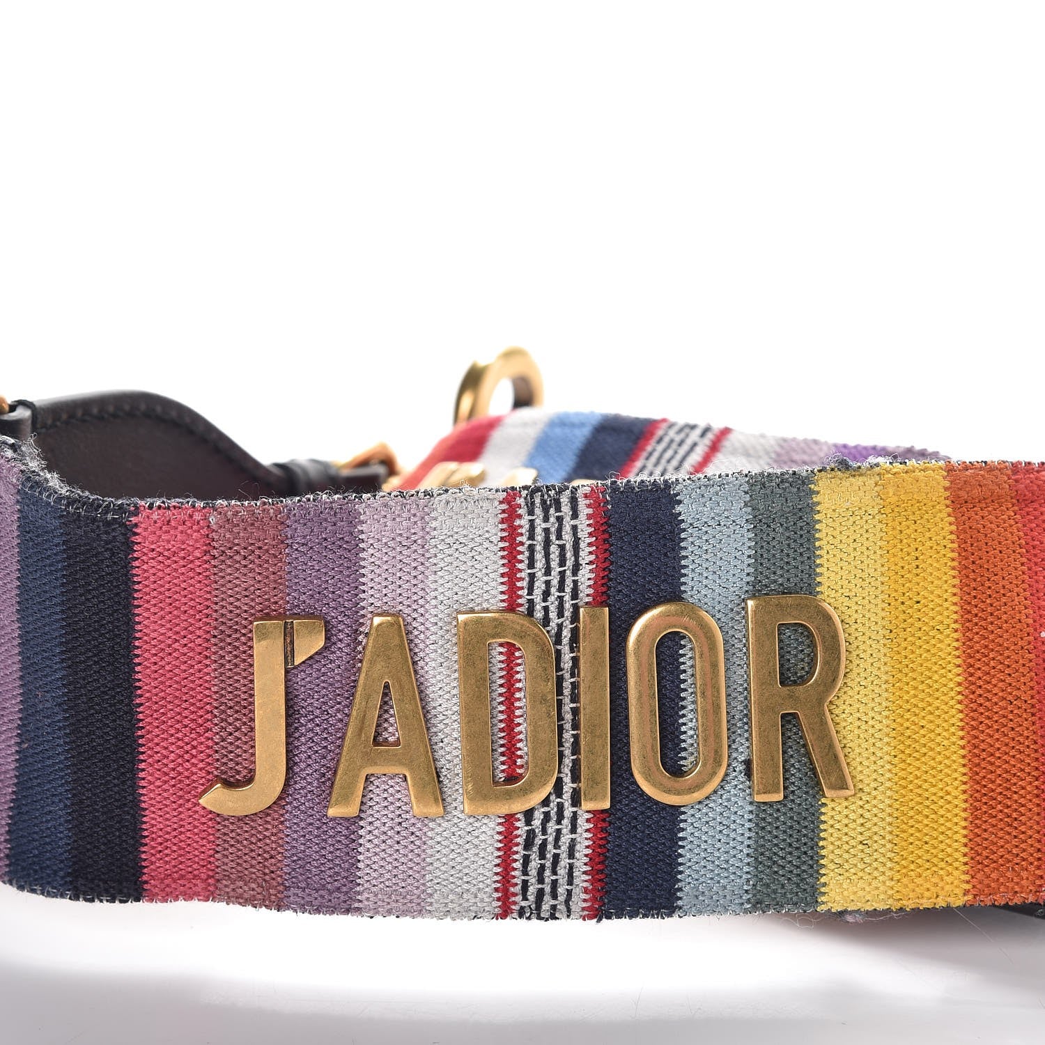 Christian Dior Canvas Embroidered Studded Rainbow J’Adior Shoulder Strap 2 of 8