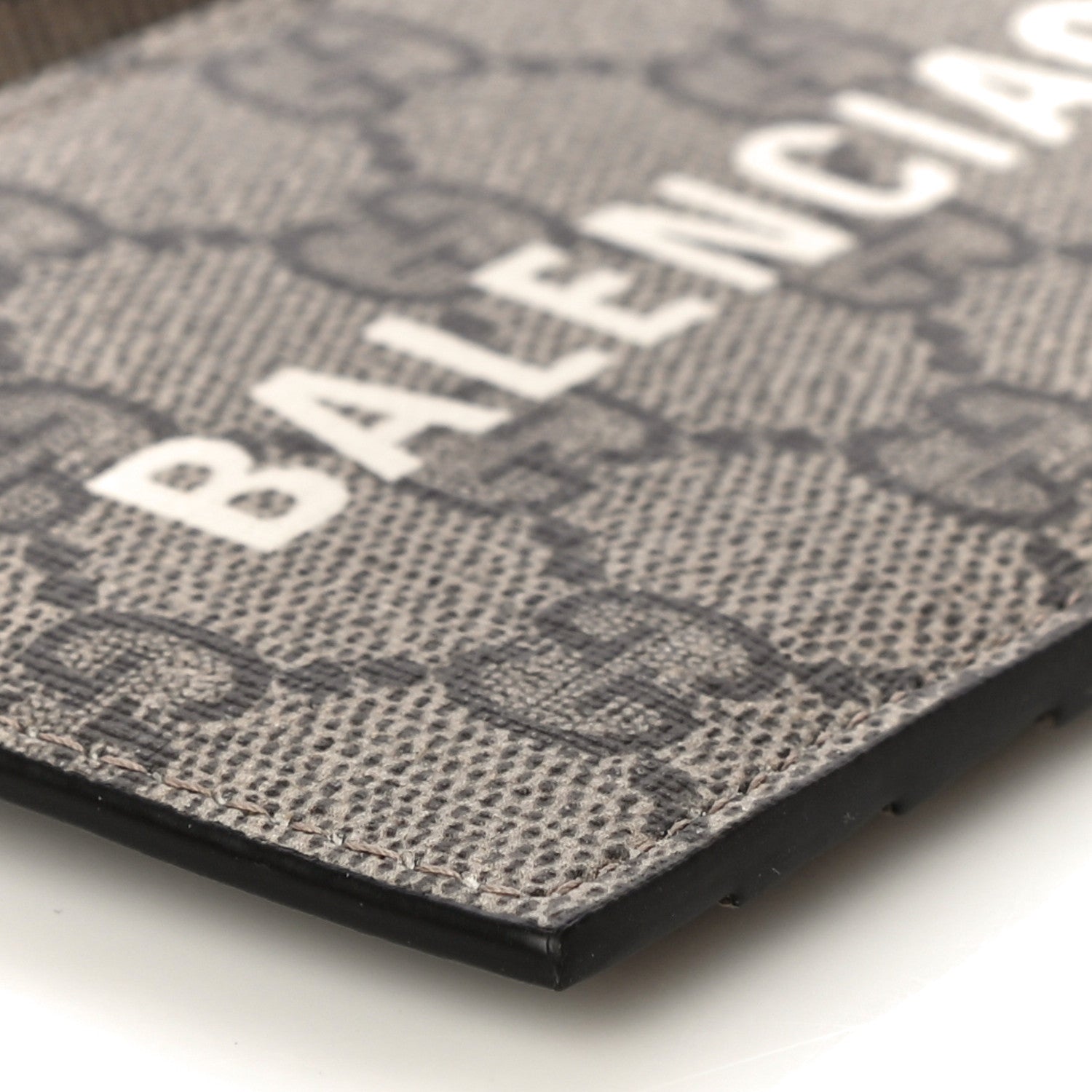 Gucci X BALENCIAGA GG Supreme Monogram Logo Card Case With Strap Beige Ebony 7 of 9