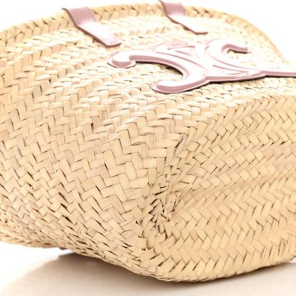 Celine Raffia Calfskin Triomphe Teen Panier Vintage Pink 8 of 10