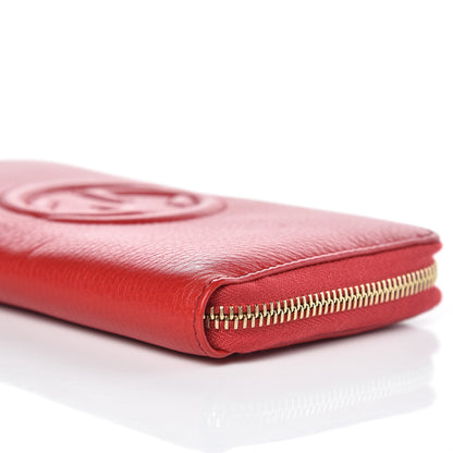 Gucci Pebbled Calfskin Soho Zip Around Wallet Red 9 of 9
