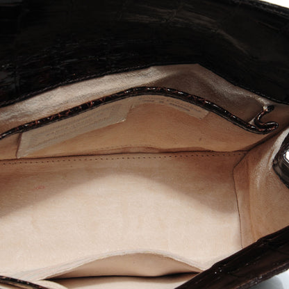 Nancy Gonzalez Crocodile Clutch Chocolate 5 of 7