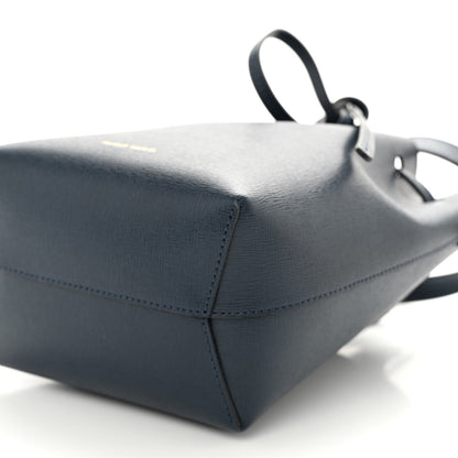 Mansur Gavriel Saffiano Mini Bucket Bag Blu 9 of 9