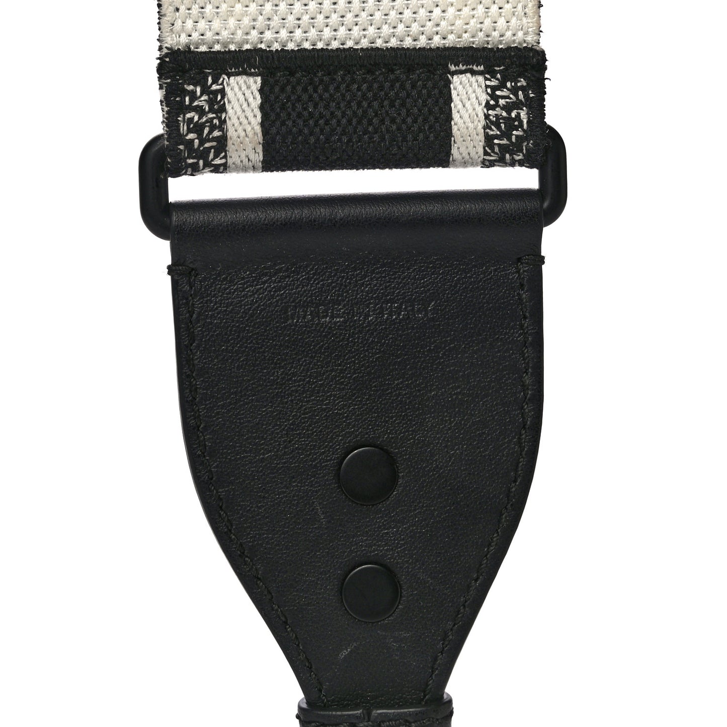 Canvas Embroidered Shoulder Strap Black