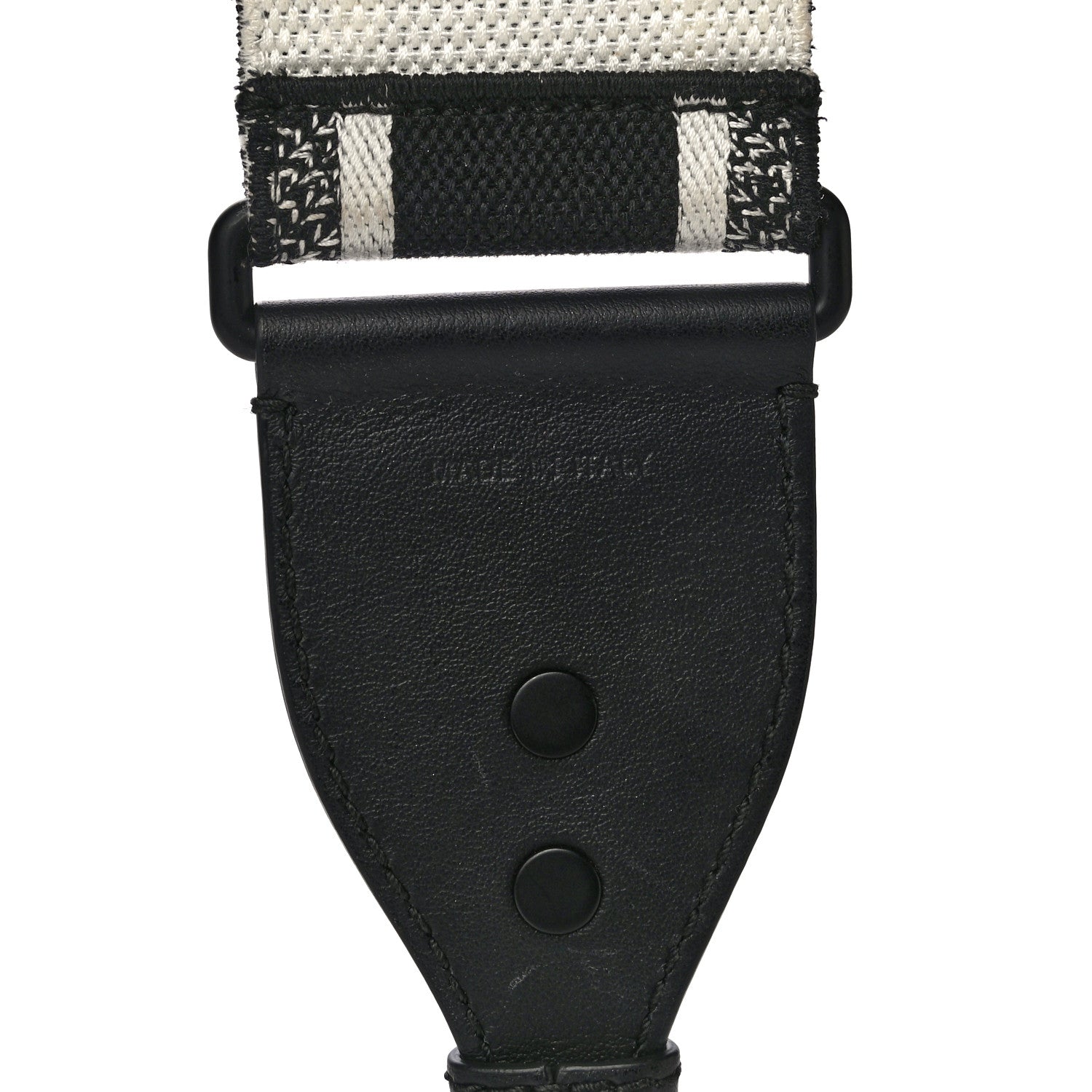 Christian Dior Canvas Embroidered Shoulder Strap Black 4 of 12
