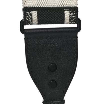 Christian Dior Canvas Embroidered Shoulder Strap Black 4 of 12