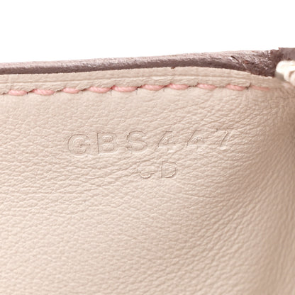 Hermes Taurillon Clemence Verso Mini Lindy 20 Rose Sakura Gris Perle 7 of 11