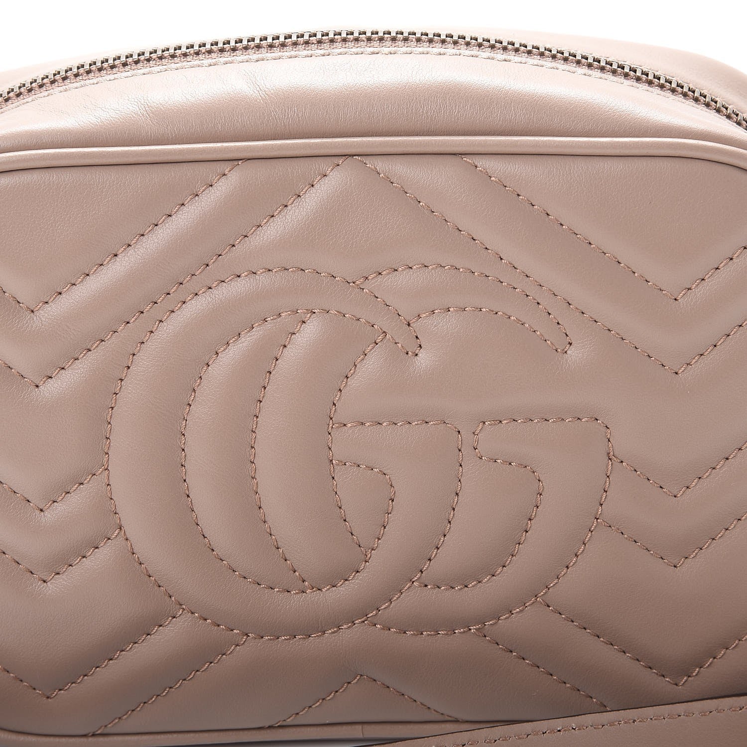 Gucci Calfskin Matelasse Mini GG Marmont Chain Shoulder Bag Porcelain Rose 8 of 8