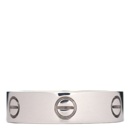 Cartier 18K White Gold 5.5mm LOVE Ring 61 9.5 1 of 4