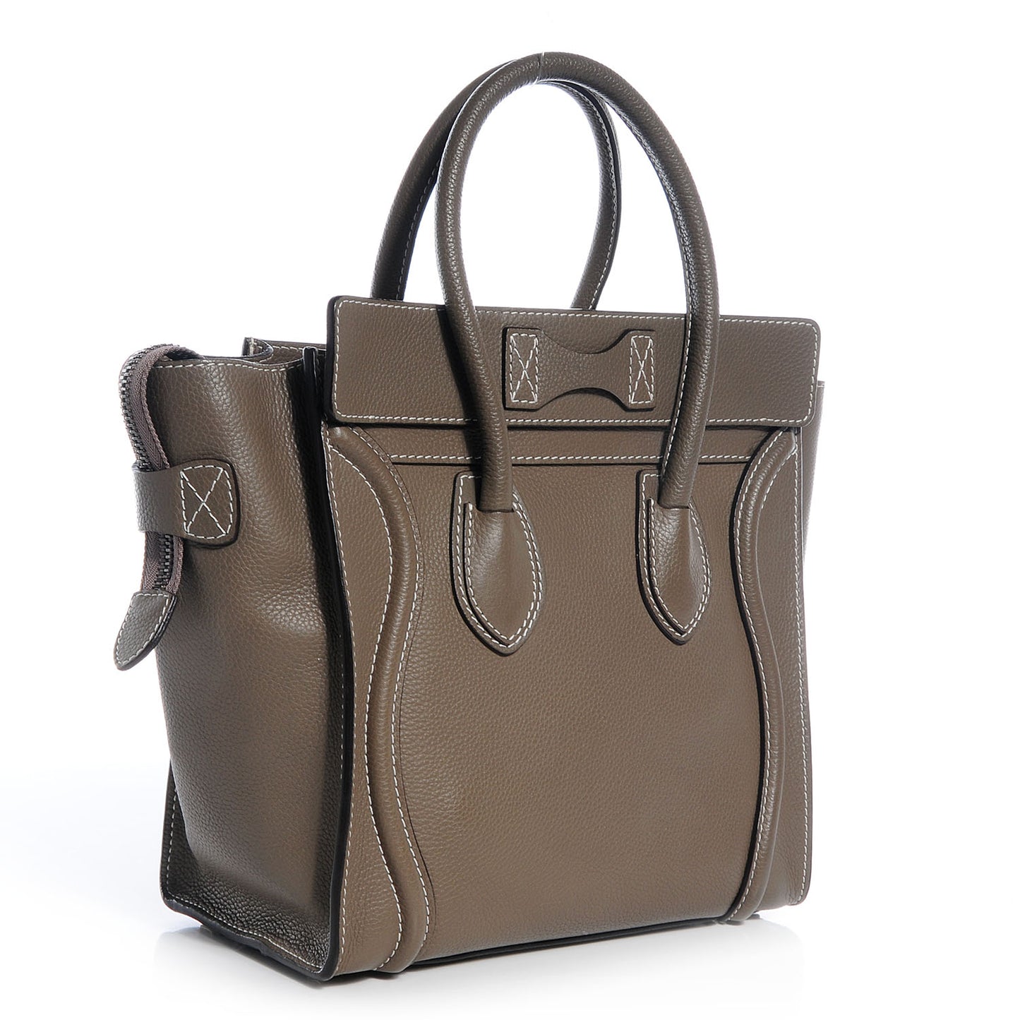 Drummed Calfskin Micro Luggage Souris