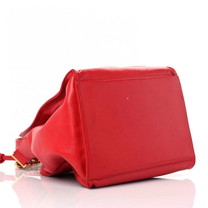 Chanel Lambskin CC Drawstring Shoulder Bag Red 5 of 22