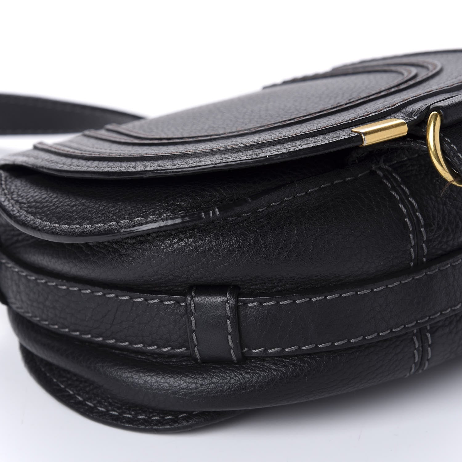 Chloe Calfskin Mini Marcie Round Crossbody Bag Black 6 of 11