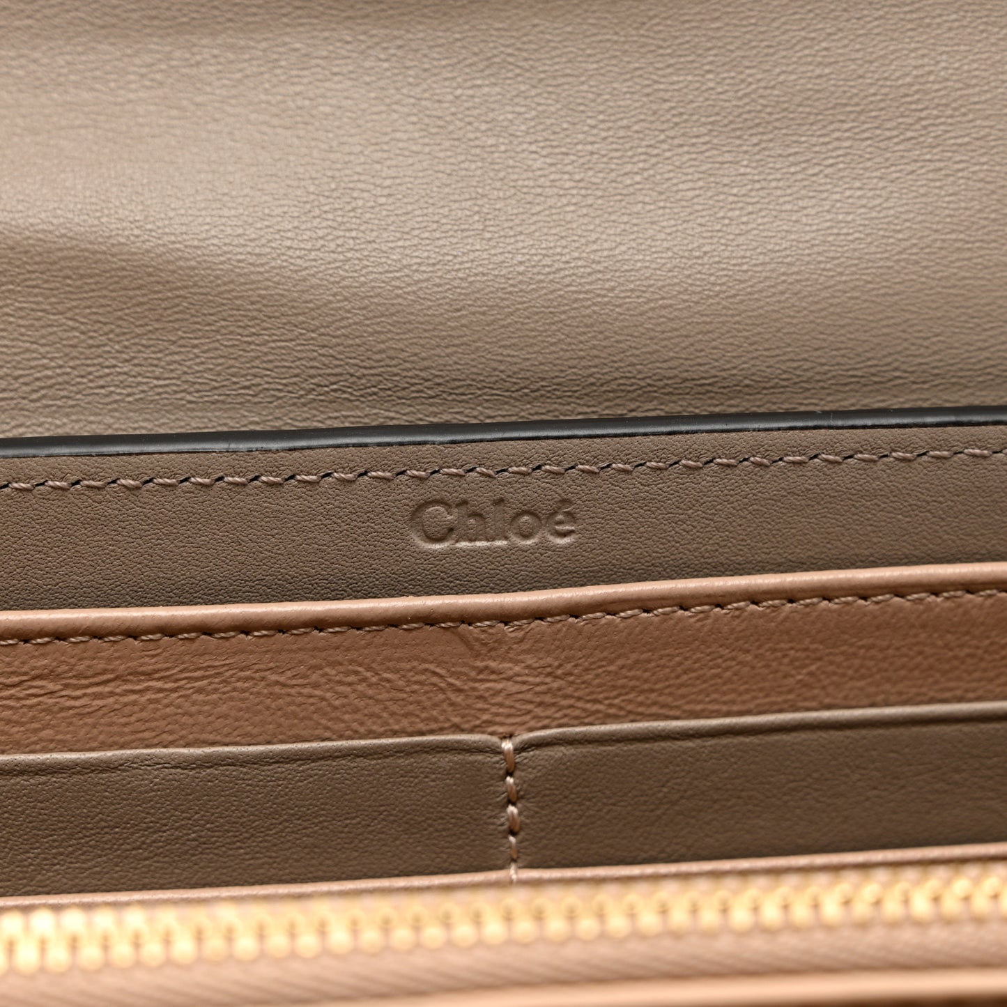 Suede Calfskin Faye Wallet Motty Grey