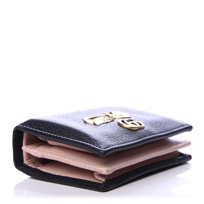 Gucci Calfskin GG Marmont Bow Card Case Black 4 of 6