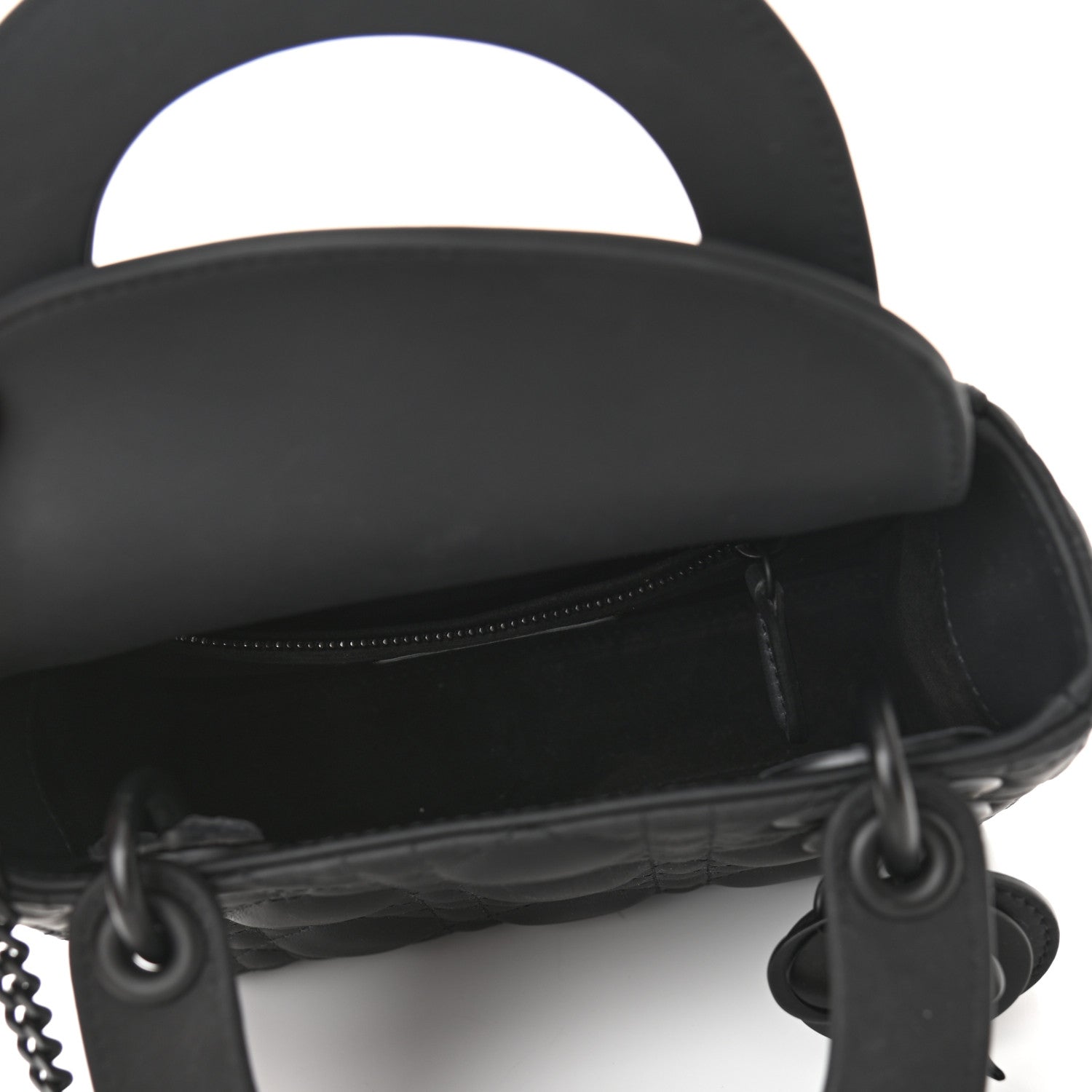 Christian Dior Ultra Matte Calfskin Cannage Mini Lady Dior Black 5 of 10